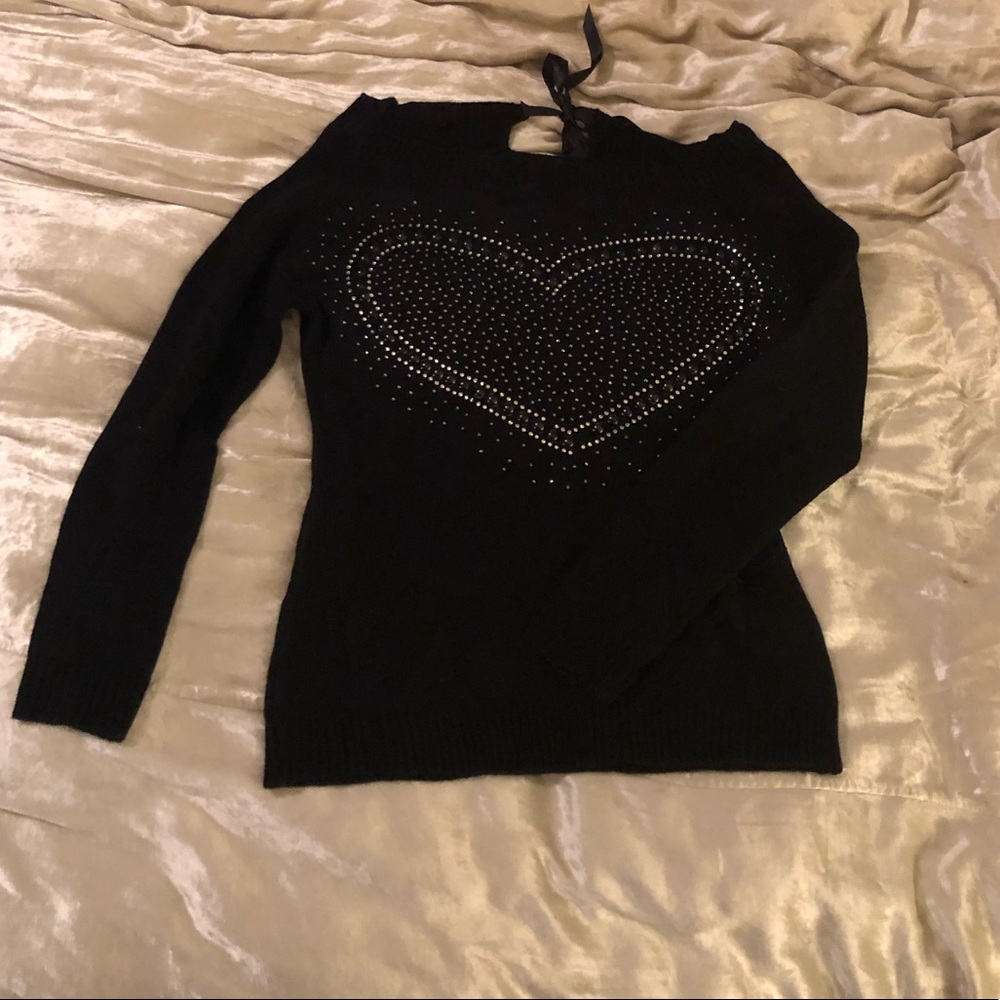Heart-Embellished Sweater